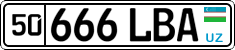 License plate of Uzbekistan, Organizations