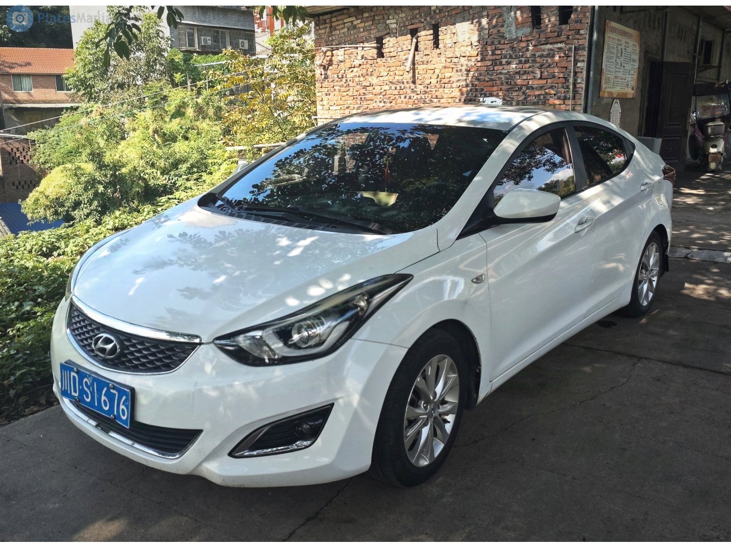 川D·S1676, Hyundai Elantra 5th gen Langdong Sedan (MD; CN-market), 2012–2018