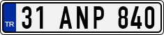 License plate of Turkey, Regular plates