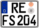 German license plate, Regular plates
