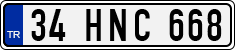 License plate of Turkey, Regular plates