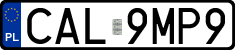 License plates of Poland, Regular car plates