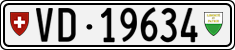 License plate of Switzerland, Cars