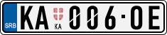 License plate of Serbia, Cars