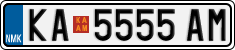 License plate of North Macedonia, Regular plates (2012)