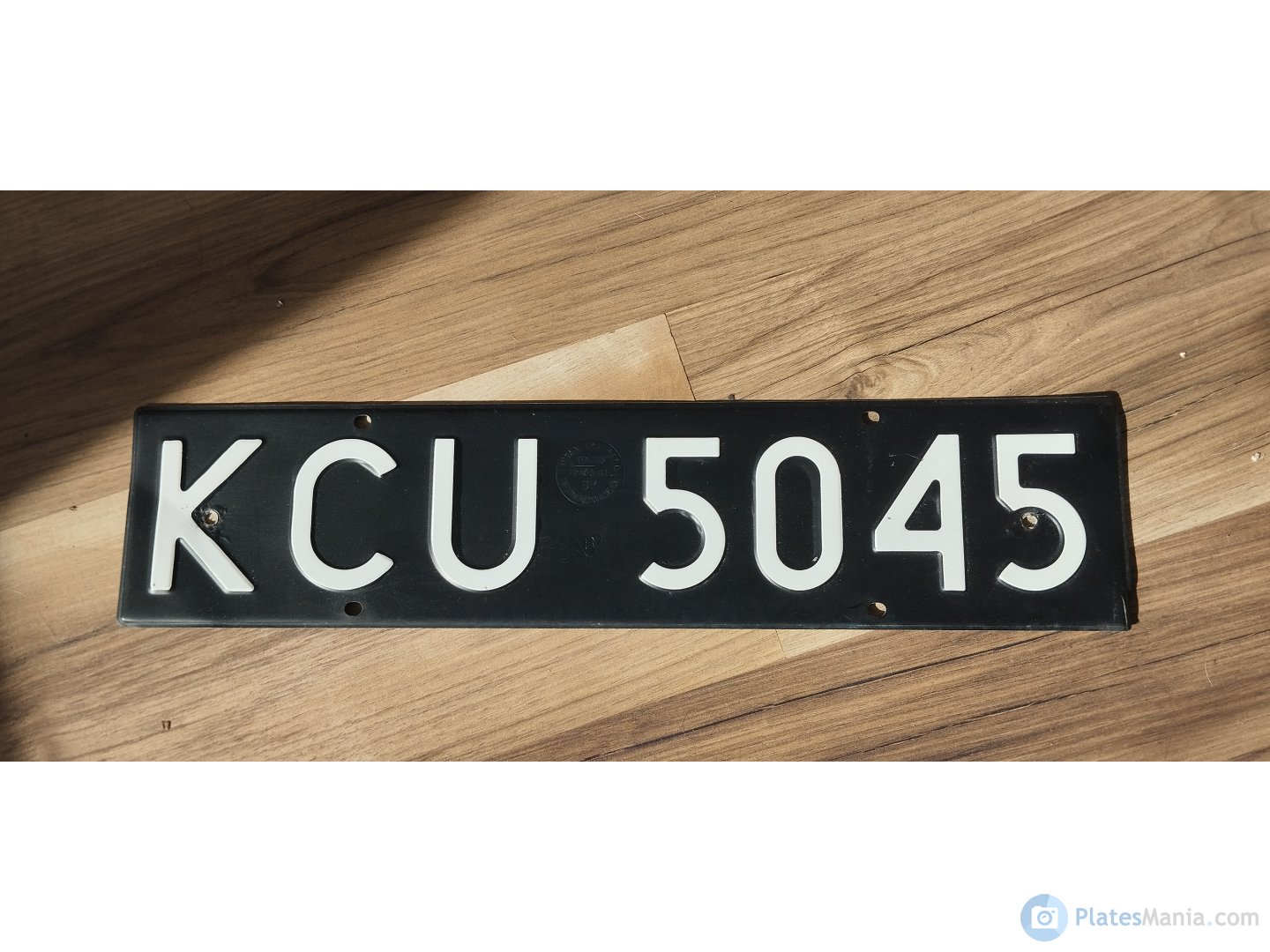 KCU 5045, License plate without vehicle 