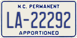 North Carolina, Apportioned (LA-12345)
