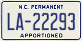 North Carolina, Apportioned (LA-12345)