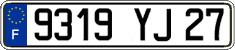 French license plate, FNI
