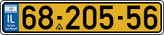 License plate of Israel, Regular plates