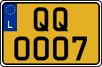 License plate of Luxembourg, 2003 year system