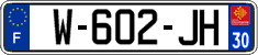 French license plate, SIV (garage)