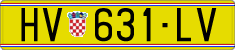 License plate of Croatia, Military