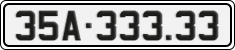 License plate of Vietnam, Cars