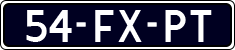 License plate of the Netherlands, Cars
