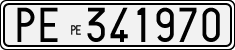License plate of Italy, Cars (1927 year series)