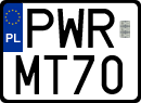 License plates of Poland, Special vehicles and motorcycles