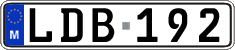 License plate of Malta, Regular plates (ABC 123)