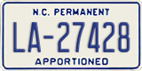 North Carolina, Apportioned (LA-12345)