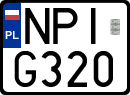 License plates of Poland, Special vehicles and motorcycles