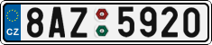 License plate of the Czech Republic, Cars (2001)
