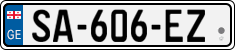 License plate of Georgia, Cars (2014)