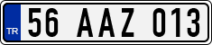 License plate of Turkey, Regular plates