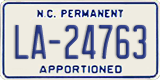 North Carolina, Apportioned (LA-12345)