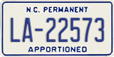 North Carolina, Apportioned (LA-12345)