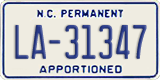 North Carolina, Apportioned (LA-12345)