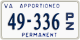 Virginia, Apportioned Tractor  (12-345 P/A)