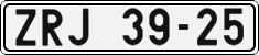 License plate of the Czech Republic, Cars (1960)