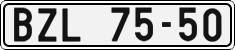 License plate of the Czech Republic, Cars (1960)