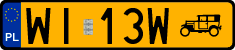 License plates of Poland, Oldtimers