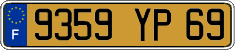 French license plate, FNI