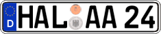 German license plate, Regular plates