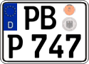 German license plate, Regular plates