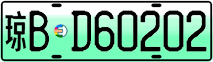 License plate of China, Electric vehicles