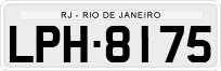 License plate of Brazil, Private owners (1990)