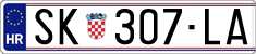 License plate of Croatia, Regular plates
