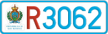 License plate of San Marino, Trailers (1234)