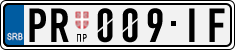License plate of Serbia, Cars