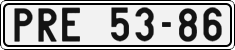 License plate of the Czech Republic, Cars (1960)