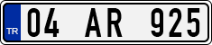 License plate of Turkey, Regular plates