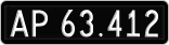 License plate of Denmark, 1958/1966-1976 - system