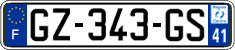 French license plate, SIV (ordinary)