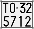 License plate of Italy, Motorcycles (1927 year series)