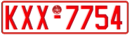 License plate of Greece, Tax-exempt vehicles