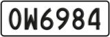 License plate of New Zealand, AB1(234)