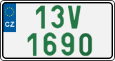 License plate of the Czech Republic, Oldtimers (2001)
